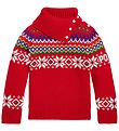 Polo Ralph Lauren Bluse - Baumwolle/Wolle - Fair Isle - Rot m. M