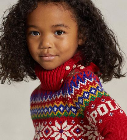 Polo Ralph Lauren Blouse - Cotton/Wool - Fair Isle - Red w. Patt