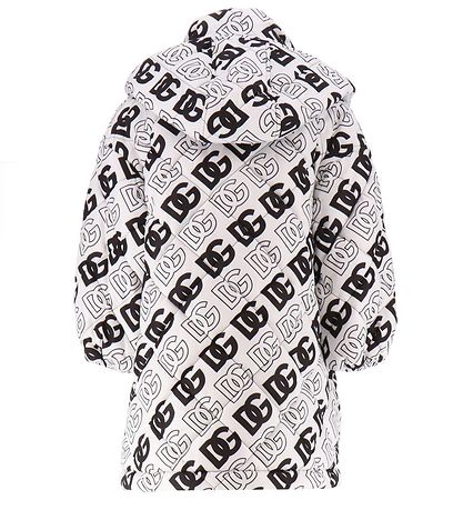 Dolce & Gabbana Paddet Jacket - Logo - White w. Black