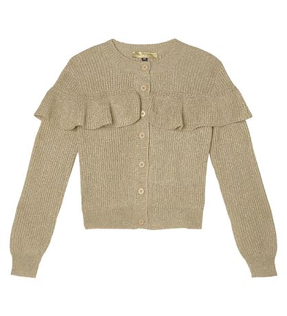 Stella McCartney Kids Cardigan - Knitted - Beige/Gold