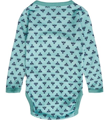 Hummel Bodysuit l/s - Wool - hmlBambo - Mineral Blue