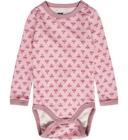 Hummel Bodysuit l/s - Wool - hmlBambo - Woodrose