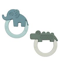 Done by Deer Teether - 2-Pack - Deer Friends - Blue/Green Done by Deer Teether - 2-Pack - Deer Friends - Blue/Green