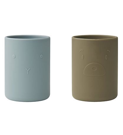 Liewood Beker - 2-pack - Ethan - Blue Mist/Khaki Mix Liewood Beker - 2-pack - Ethan - Blue Mist/Khaki Mix