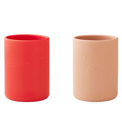 Liewood Cups - 2-Pack - Ethan - Apple Red/Tuscany Rose Mix