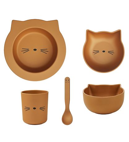 Liewood Geschirr-Set - Joana - 4 Teile - CAT Golden Caramel