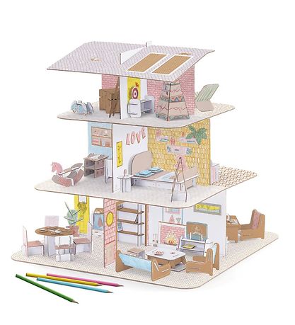 Set de Création Djeco - 36 cm - 225 Parties - Maison de Poupées
