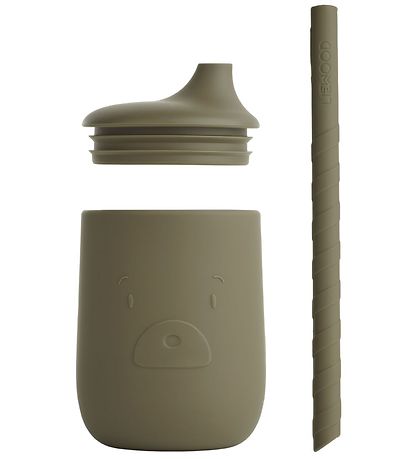 Liewood Cup w. Straws - Ellis - Mr Bear Khaki