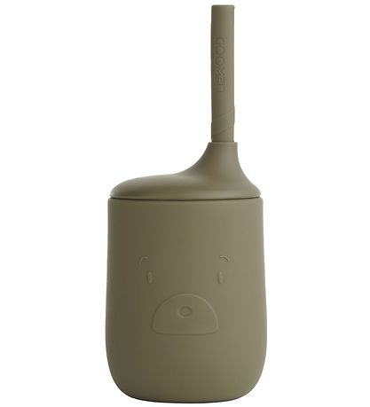 Liewood Cup w. Straws - Ellis - Mr Bear Khaki Liewood Cup w. Straws - Ellis - Mr Bear Khaki