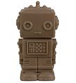A Little Lovely Company Piggy Bank - 16cm - Robot - Ash Brown A Little Lovely Company Piggy Bank - 16cm - Robot - Ash Brown