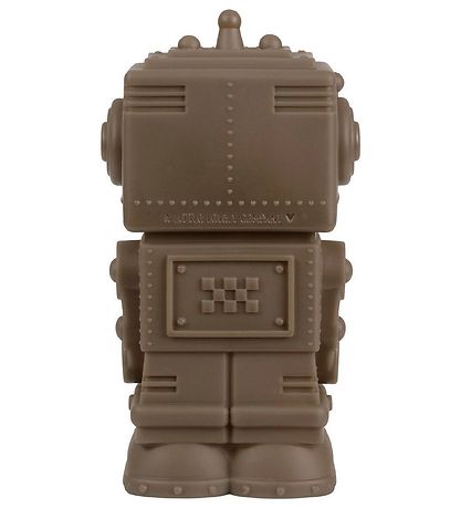 A Little Lovely Company Piggy Bank - 16cm - Robot - Ash Brown