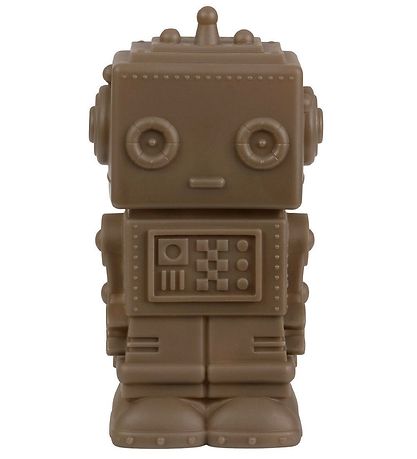 A Little Lovely Company Piggy Bank - 16cm - Robot - Ash Brown