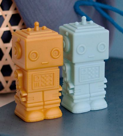 A Little Lovely Company Lamp - 14 cm - Robot - Aztec Gold