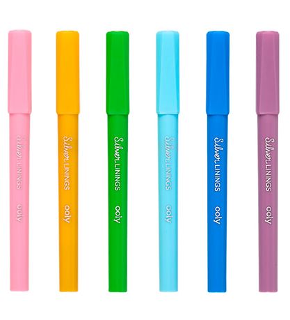 Ooly Tusher - Silver Linings - 6 Pcs - Multicolour Silver