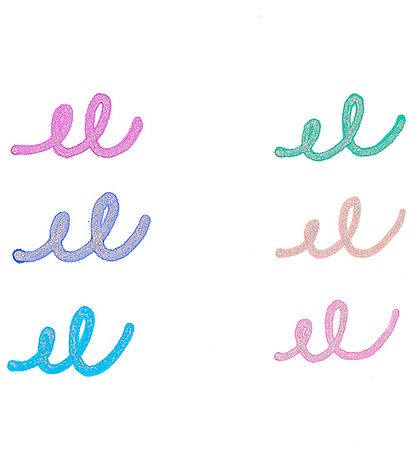 Ooly Tusher - Silver Linings - 6 Pcs - Multicolour Silver