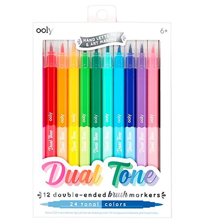 Ooly Tusher - Dubbel Tone - 12 stk - Meerkleurig