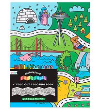 Ooly Fold Out Colouring Book Book - Panorama - USA Road Trippin  Ooly Fold Out Colouring Book Book - Panorama - USA Road Trippin