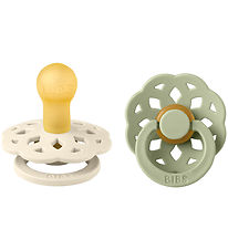 BIBS Bohemia Pacifiers - 2-Pack - Size 1 - Round - Ivory/Sage