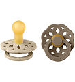 BIBS Bohemia Pacifiers - 2-Pack - Size 1 - Round - Vanilla/Dark
