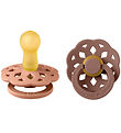 BIBS Boheems Spenen - 2-pack - Maat 2 - Rond - Peach/Woodchuck