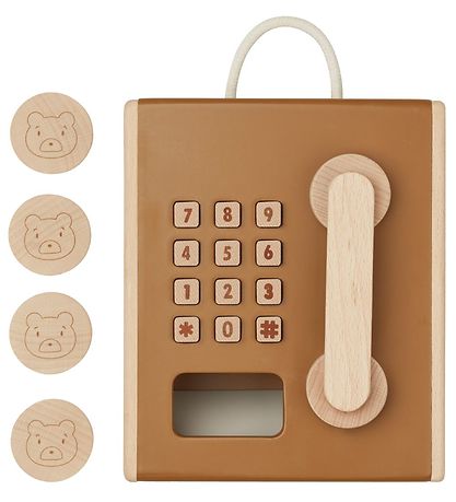 Liewood Wooden Toy - Phone - Rufus - Golden Caramel Multi Mix