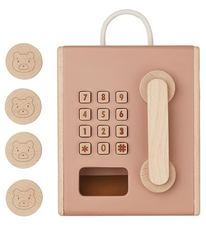 Liewood Wooden Toy - Telephone - Rufus - Tuscany Rose Multi Mix Liewood Wooden Toy - Telephone - Rufus - Tuscany Rose Multi Mix