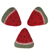 Papoose Play Food - 3 pcs - Wool - Watermelon Papoose Play Food - 3 pcs - Wool - Watermelon