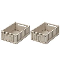 Liewood Foldable Boxes - 25x18x9.5 cm -  Small - 2-Pack - Sandy Liewood Foldable Boxes - 25x18x9.5 cm -  Small - 2-Pack - Sandy