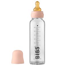 BIBS Feeding Bottle - Glass - Slow Flow - 225 mL - Natural Rubbe BIBS Feeding Bottle - Glass - Slow Flow - 225 mL - Natural Rubbe