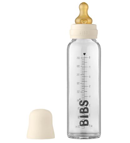BIBS Babyflasche - Glas - Slow Flow - 225 ml - Naturgummi - Ivor