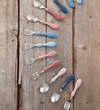 Sebra Spoon Set - Stainless Steel - Blossom Pink