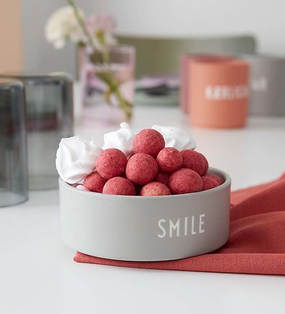 Design Letters Bowl - Smile - Grey