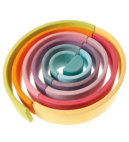 Grimms Wooden Toy - Rainbow - 12 Parts - Pastel