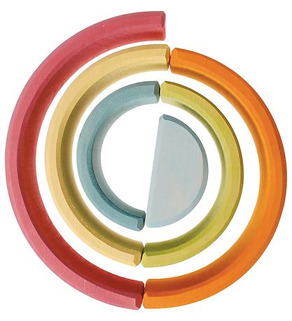 Grimms Wooden Toy - Rainbow - 6 Parts - Pastel