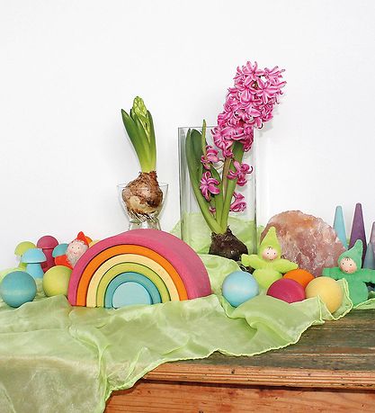Grimms Wooden Toy - Rainbow - 6 Parts - Pastel
