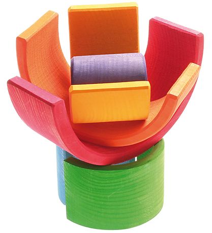 Grimms Wooden Toy - Rainbow - 6 Parts - Multicolour