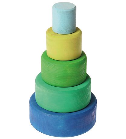 Grimms Wooden Toy - Stacking bowls - 5 Parts - Ocean Grimms Wooden Toy - Stacking bowls - 5 Parts - Ocean