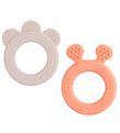 Done By Deer Beißring - 2er-Pack - Deer Friends - Sand/Coral