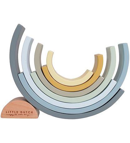 Little Dutch Bauklötze - Regenbogen - Blau Little Dutch Bauklötze - Regenbogen - Blau
