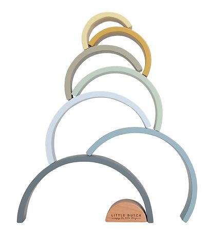 Little Dutch Bauklötze - Regenbogen - Blau Little Dutch Bauklötze - Regenbogen - Blau