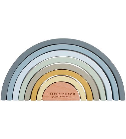 Little Dutch Bauklötze - Regenbogen - Blau Little Dutch Bauklötze - Regenbogen - Blau