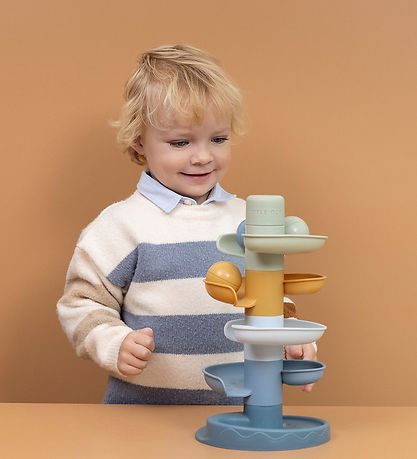 Little Dutch Balacing Ball Track - Spiral Tower - Blue