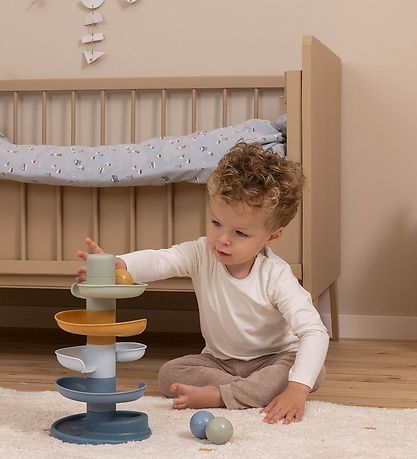 Little Dutch Balacing Ball Track - Spiral Tower - Blue