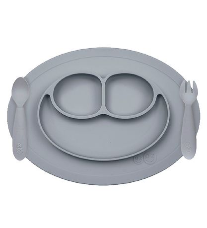 EzPz Geschirr-Set - Silikon - 3 Teile - Grau EzPz Geschirr-Set - Silikon - 3 Teile - Grau