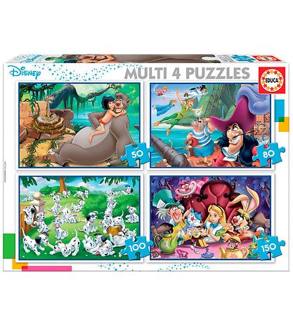 Puzzle Educa - 4 Différents - Disney Classiques Puzzle Educa - 4 Différents - Disney Classiques