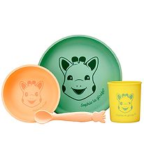 Sophie la Girafe Dinner Set - Silicone - 4 Parts - Multicolour Sophie la Girafe Dinner Set - Silicone - 4 Parts - Multicolour
