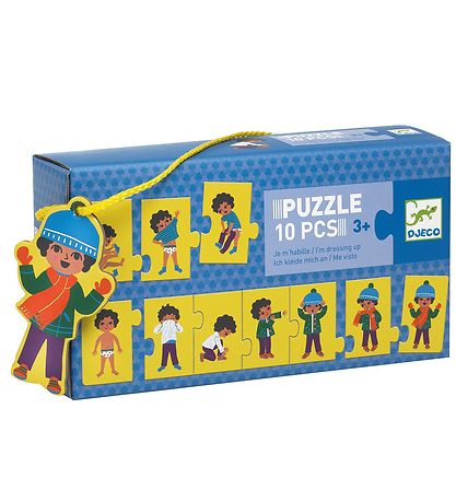 Djeco Puzzel - 10 stk - Ik doe mij Doorzichtig Djeco Puzzel - 10 stk - Ik doe mij Doorzichtig
