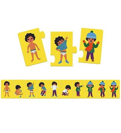 Djeco Puzzel - 10 stk - Ik doe mij Doorzichtig Djeco Puzzel - 10 stk - Ik doe mij Doorzichtig