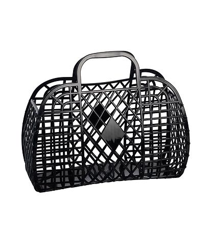 Sun Jellies Mini Folding Basket - 15x6x13 cm - Retro - Black
