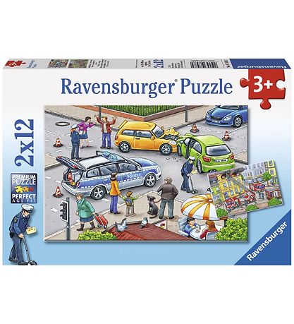 Puzzle Ravensburger - 2x12 Briques - Blue Lights On The Way Puzzle Ravensburger - 2x12 Briques - Blue Lights On The Way